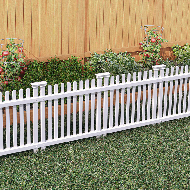 Zippity Outdoor Products 2ft H x 2ft W 3 Panels No Dig Zippity Roger Rabbit Garden Fence Kit White Vinyl Picket Fence Panels Perfect Garden Fences and Borders for Dogs Dog Fence